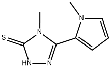 4-Methyl-3-Mercapto-5-(N-Methylpyrrol-2-yl)-1,2,4-(4H)-triazole分子式结构图