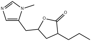 2(3H)-Furanone,dihydro-5-[(1-methyl-1H-imidazol-5-yl)methyl]-3-propyl-(9CI)分子式结构图