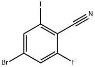 4-溴-2-氟-6-碘苯甲腈分子式结构图