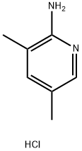 3,5-二甲基吡啶-2-胺盐酸盐分子式结构图