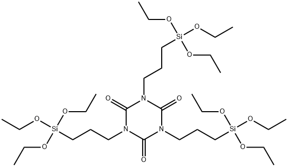 三(3-三乙氧基硅基丙基)三聚异氰酸酯分子式结构图