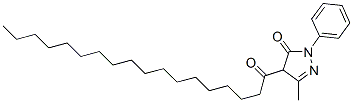 3-Methyl-1-phenyl-4-stearoyl-5(4H)-pyrazolone分子式结构图