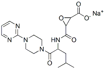 sodium 3-[[4-methyl-1-oxo-1-(4-pyrimidin-2-ylpiperazin-1-yl)pentan-2-y l]carbamoyl]oxirane-2-carboxylate分子式结构图