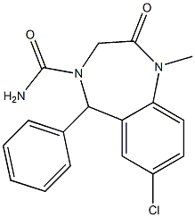 4-carbamoyl-4,5-dihydrodiazepam分子式结构图