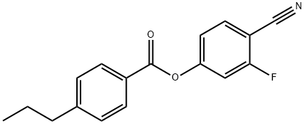 4-正丙基苯甲酸-3-氟-4-氰基苯酯分子式结构图