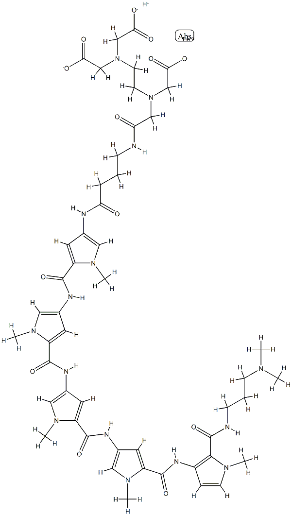 penta-N-methylpyrrolecarboxamide-EDTA-Fe(II)分子式结构图