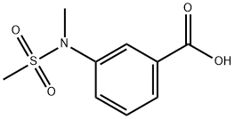 3-(N-甲基甲基磺酰胺)苯甲酸分子式结构图