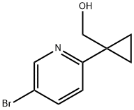 (1-(5-broMopyridin-2-yl)cyclopropyl)Methanol分子式结构图