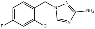 1-(2-氯-4-氟苄基)-1H-1,2,4-3-氨基-1,2,4-三氮唑分子式结构图