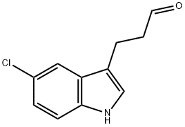 3-(5-Chloro-1H-indol-3-yl)propanal分子式结构图