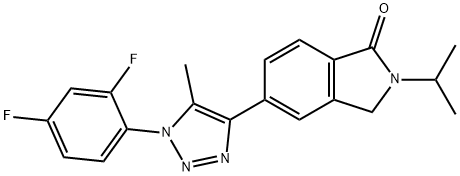 5-[1-(2,4-DIFLUOROPHENYL)-5-METHYLTRIAZOL-4-YL]-2-PROPAN-2-YL-3H-ISOINDOL-1-ONE分子式结构图