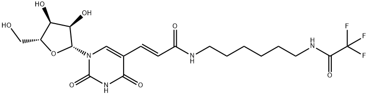 5-[3-OXO-3-[[6-[TRIFLUORACETYLAMINO]HEXYL]AMINO]-1-PROPENYL]URIDINE分子式结构图