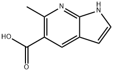 6-甲基-1H-吡咯并[2,3-B]吡啶-5-羧酸分子式结构图