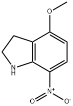 4-Methoxy-7-nitro indoline分子式结构图