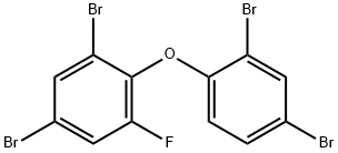 6-氟-2,2',4,4'-四溴联苯醚分子式结构图