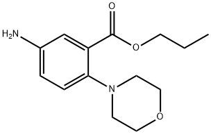 5-氨基-2-吗啉-4-基-苯甲酸丙酯分子式结构图