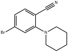 4-Bromo-2-(piperidin-1-yl)benzonitrile分子式结构图