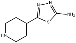 5-(4-哌啶基)-1,3,4-噻唑-2-胺分子式结构图