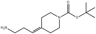 TERT-BUTYL 4-(3-AMINOPROPYLIDENE)PIPERIDINE-1-CARBOXYLATE分子式结构图