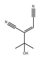 2-(1-羟基-1-甲基乙基)-2-丁烯二腈,(2E)-分子式结构图