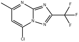 7-氯-5-甲基-2-(三氟甲基)-[1,2,4]三唑并[1,5-A]嘧啶分子式结构图