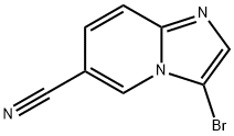 3-溴-6-氰基咪唑并[1,2-A]吡啶分子式结构图