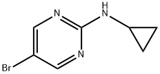 5-BROMO-2-CYCLOPROPYLAMINOPYRIMIDINE分子式结构图