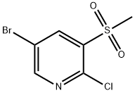 5-溴-2-氯-3-甲磺酰吡啶分子式结构图