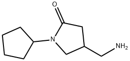 4-(AMINOMETHYL)-1-CYCLOPENTYLPYRROLIDIN-2-ONE分子式结构图