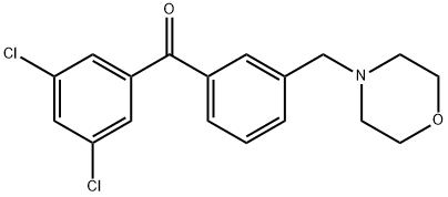 (3,5-二氯苯基)(3-(吗啉甲基)苯基)甲酮分子式结构图