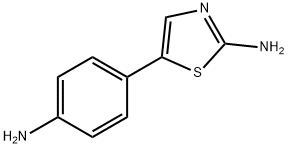 5-(4-氨基苯基)噻唑-2-胺分子式结构图