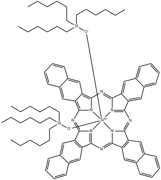 2,3-萘酞菁双(三己基硅氧基)硅烷分子式结构图