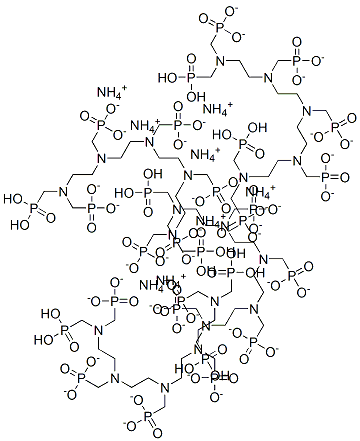 octaammonium tetrahydrogen [2,5,8,11,14-pentakis(phosphonatomethyl)-2,5,8,11,14-pentaazapentadecane-1,15-diyl]bisphosphonate分子式结构图