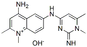 4-amino-6-[(1,2-dihydro-2-imino-1,6-dimethyl-4-pyrimidinyl)amino]-1,2-dimethylquinolinium hydroxide分子式结构图