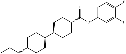 反,反-4'-丙基-[1,1'-联二环己烷]-4-甲酸-3,4-二氟苯酯分子式结构图