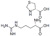 L-arginine mono[(R)-thiazolidine-4-carboxylate]分子式结构图