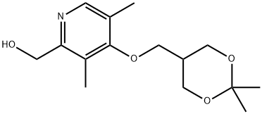 [4-(2,2-二甲基-1,3-二氧杂环己烷-5-基)甲氧基-3,5-二甲基吡啶-2-基]甲醇分子式结构图
