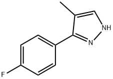 3-(4-氟苯基)-4-甲基-1H-吡唑分子式结构图