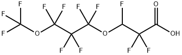 2,2,3-三氟-3-[1,1,2,2,3,3-六氟-3-(三氟甲氧基)丙氧基]丙酸分子式结构图