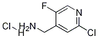 C-(2-Chloro-5-fluoro-pyridin-4-yl)-MethylaMine hydrochloride分子式结构图