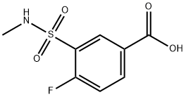 4-氟-3-(N-甲基磺酰胺基)苯甲酸分子式结构图