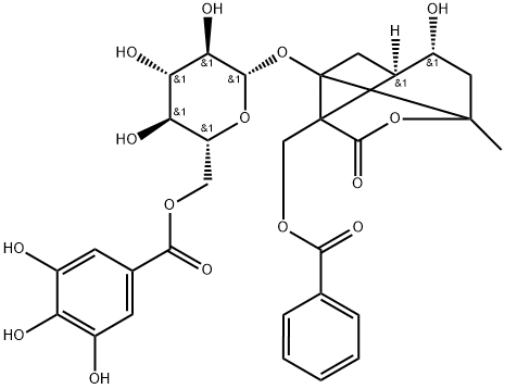 6'-O-没食子酰白芍苷分子式结构图