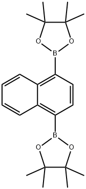 4,4,5,5-TETRAMETHYL-2-[4-(4,4,5,5-TETRAMETHYL-1,3,2-DIOXABOROLAN-2-YL)NAPHTHALEN-1-YL]-1,3,2-DIOXABOROLANE分子式结构图