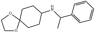 N-(1-PHENYLETHYL)-1,4-DIOXASPIRO[4.5]DECAN-8-AMINE分子式结构图