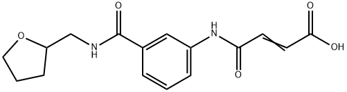 (E)-4-OXO-4-(3-{[(TETRAHYDRO-2-FURANYLMETHYL)-AMINO]CARBONYL}ANILINO)-2-BUTENOIC ACID分子式结构图