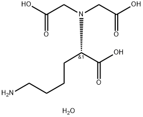 NΑ,NΑ-二(羧甲基)-L-赖氨酸 水合物分子式结构图