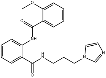 N-[3-(1H-imidazol-1-yl)propyl]-2-[(2-methoxybenzoyl)amino]benzamide分子式结构图