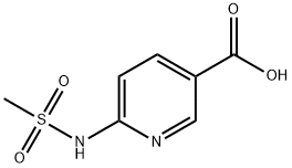 6-甲基磺酰胺基吡啶-3-羧酸分子式结构图