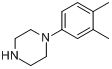 1-(3,4-二甲基苯基)哌嗪分子式结构图