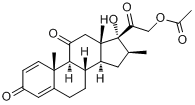 16-甲基泼尼松醋酸酯分子式结构图